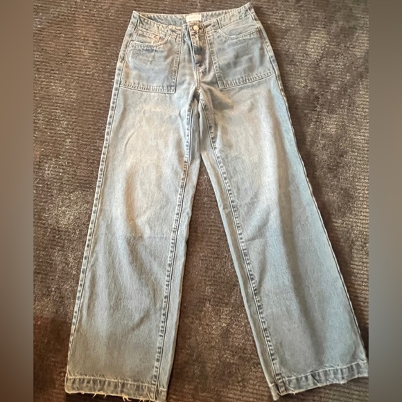 PacSun Light Blue Low Rise Wide Leg Jeans - Picture 1 of 7